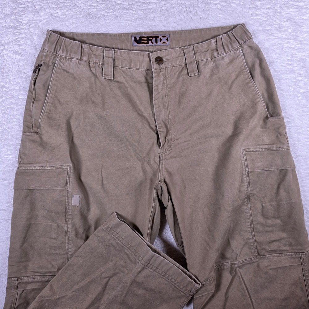 Vertx Tactical Pants Mens 35/30 Beige Stretch Canvas Cargo Utility VTX1000DT